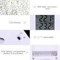 Miniatyrbillede 3 af 5: Højpræcisions LCD-display til indendørs og udendørs termometre og temperaturdetektorer, egnet til hjem, kontorer og babyværelser (batterier ikke medfølger)
