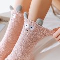 Miniatyrbilde 4 av 4: 5 par kvinners fuzzy sokker vinter varme fluffy myke tøfler hjem S