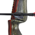 Pikkukuva 3 / 4: 6 kpl RH-nuolilepo recurve-jouselle, muovi, musta, metsästys, ampuminen, kohdistus, oikea käsi