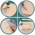Miniatyrbillede 4 af 5: Hullet Læderstans 11 stk Krom Vanadium Legering Stål Hullet Stans Rund L