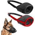 Miniatyrbillede 1 af 5: Nylon Hunde Mundkurv, 2 stk. Blød Justerbar Åndbar Hunde Mundkurv Anti-Bid Muzzle