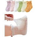 Pikkukuva 1 / 5: Baby Toddler Girls Princess Cotton Frilly Socks Lace Ruffle Pack of 6 Thin