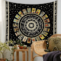 Miniatyrbild 5 av 5: - Tarot Divination Väggbonad - Abstrakt Konst - Psykedelisk Väggdekor för