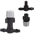 Miniatyrbilde 2 av 5: Tåkesprederdyser, 20 stk T-koblinger og 20 stk tåkesprederdyser for vanning av vanningssystem for drivhuskjøling .4*3.2CM