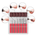 Miniatyrbilde 2 av 5: 6 drill bits - Bits for elektrisk fil - Sanding band Silver