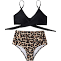 Miniatyrbillede 2 af 5: Dames Højtaljede Bandage Bikini Sæt Wrap Todelt Push Up Badetøj XL