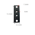 Miniatyrbillede 2 af 4: Perforeret Plade Flad Samlings Plader Reparationsforbindelse - 2 stk 75x25mm Metal Flad Ret Fixeringsbeslag til Samling, Fastgørelse og Reparation af Møbler (B