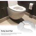 Pikkukuva 2 / 5: Matka-pottaistuimen pehmuste, valkoinen, taitettava wc-istuimen pehmuste, kannettava pehmustettu wc-istuin