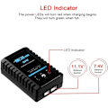 Miniatyrbillede 3 af 5: B3 20W 1.6A Pro Balance-lader til 2S 3S 7.4V 11.1V Lithium LiPo Batteri Mini Bærbar RC Flyvemaskine Lader - Sort