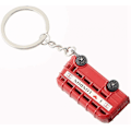 Miniatyrbilde 3 av 5: 4 stk Nøkkelring Dobbeltdekkerbuss Telefonboks Design Souvenir Nøkkelring Reiseminner