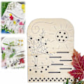 Miniatyrbild 1 av 5: Blomsterbladssamlartavlor, DIY handgjorda blomsterarrangemangstavlor, träblomsterhållare dekorationsbordprydnad, trä DIY blomsterställ