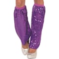Miniatyrbilde 1 av 3: Legwamer Lange Sequin Sokker - Elastiske Mansjetter - Sequin Leg Warmers - Lilla, En Størrelse
