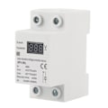 Miniatyrbillede 5 af 9: Spændingsregulator, 230V 40A Automatisk Genopretning Overspændings- og Underspændingsbeskyttelsesenhed DIN-Skinnemonteret Beskytter