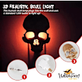 Miniatyrbilde 4 av 5: Menneskeskallelys - 2023 Ny Halloween Håndlaget Skallenattlys for Hjem