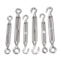 Miniatyrbilde 3 av 4: Wire Rope Cable M4 304 Rustfritt Stål Hook & Eye Rope Tensioner Tension Pack of 5