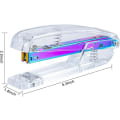 Miniatyrbilde 2 av 5: Akryl Originalitet Heftemaskin,Mote Transparent Form,Kontor og Hjem Heftemaskin,Student Heftemaskin,Kvalitetsfjær,Holdbar Akryl, Klar 6.3*1.4*2.5 tommer