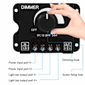 Miniatyrbillede 2 af 5: Dimmer 12V 24V 30A Enkeltfarvet LED Regulator Controller til LED Strip Lysbånd Lampe Belysningsstyring Lysstyrke Sort