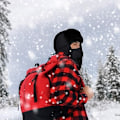 Miniatyrbillede 2 af 4: Hætte med Vindtæt Maske, Unisex Vinter Ridehuer Jagt Ørevarmer til Ski Snowboarding Skøjteløb (56-60cm)