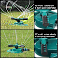Miniatyrbillede 3 af 5: 3-armet roterende plænesprinkler 360° justerbar vandspray svingesprinkler 190 * 2