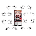 Pikkukuva 1 / 5: 8 kpl Halloween Eyeliner -tarra silmätilapäivätarrat Lepakko Hämähäkkiverkko Kuvio