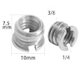 Miniatyrbild 2 av 5: 1/4 hona till 3/8 hane gänga, 3/8 till 1/4 adapter, adapter för mikrofonstativ, stativ, monopod kulled, kamerastativ, 12-pack
