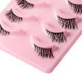 Miniatyrbild 3 av 3: Halva fransar naturlig look 3D curl falska ögonfransar, faux mink natur