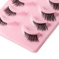Miniatyrbild 3 av 3: Halva fransar naturlig look 3D curl falska ögonfransar, konstgjorda mink naturliga fransar