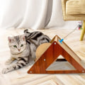 Miniatyrbild 1 av 5: Kattklösleksak, Naturlig Sisal Kattklösboll, Klösplatta för Inomhuskatter & Kattungar, Interaktiv Kattklösleksak med Boll, Kattklös Kartong Husdjursleksak