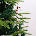 Miniatyrbild 3 av 4: 6 st julgransprydnader i form av pepparkakor med guldsnöre för julparty (17 cm)