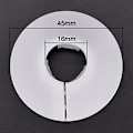 Miniatyrbillede 5 af 5: 12 stk. rørskjuler, rørskjuler VVS-radiatorklemme, radiatormuffe til rørroset, hvid, diameter 15 mm (hvid)