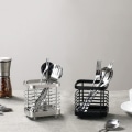 Miniatyrbillede 2 af 5: Køkkenvask Svamp Holder, Rustfrit Stål Køkkenarrangør, Køkken Svamp Opbevaring, Vaskemiddel (Sort)