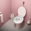 Pikkukuva 3 / 5: Matka-pottaistuimen pehmuste, valkoinen, taitettava wc-istuimen pehmuste, kannettava pehmustettu wc-istuin