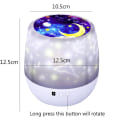 Miniatyrbilde 2 av 5: 8 moduser og 8 temaer 360° roterende LED-projektorlampe, oppladbar nattlysstjerneprojeksjon for baby barn voksen soverom