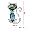 Miniatyrbild 2 av 5: Kattbrosch Pins för kvinnor Mode Scarf Spänne Legering Strass A