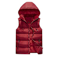 Miniatyrbillede 3 af 4: Herre Hætte Solid Farve Dun Vest Gilet,XXL