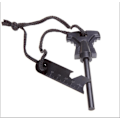 Pikkukuva 2 / 5: Tulikivi Flint Magnesium Fire Starter -sytytinsetti puukahvalla, perinteinen piikiven selviytymisretkeily 2 kpl