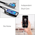 Miniatyrbilde 4 av 5: 4-i-1 Dual Jack iPhone-adapter - Kompatibel med iPhone 11/XS/8 Plus, alle