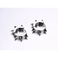 Miniatyrbilde 2 av 5: Titanium Stål Stud Øredobber Pigg Stud Øredobber (Stålfarge) Gutt/Menn Gave
