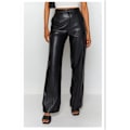 Miniatyrbild 3 av 3: Dam High Waist Fickor Raka Vida Ben Jeans Läder Look Byxor XL
