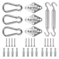 Miniatyrbillede 1 af 5: Rektangulær solsejl hardware kit, rustfrit stål kraftig solsejl
