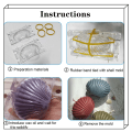 Miniatyrbillede 3 af 4: Lysestøbeform i plast, muslingeskalsform, aromaterapi