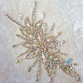 Miniatyrbillede 5 af 5: Exquisite Uniquely Pure Handmade AB Colour Bright Crystal Patches Sew-on Rh