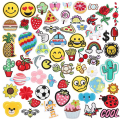 Miniatyrbillede 2 af 5: 60 stk. tilfældige assorterede styles broderede patches, sy på / stryg på patches