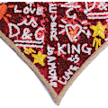 Miniatyrbild 3 av 5: 5 st DIY Love Heart Paljetter Patch Strykjärn på Patch för Kläder Väska Skor Mössor