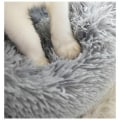 Miniatyrbilde 5 av 5: Kennel Rund Kennel Lang Pelz Kennel Tiefes Schlaf Kennel Winter Katze Hund Kennel Universal Kennel Plüsch Kennel Dunkelgrau Größe XS Durchmesser 40cm