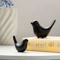 Miniatyrbillede 2 af 4: Keramisk lille fuglefigur Figurine Craft Statue Skulptur Moderne Naturlig C