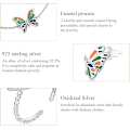 Pikkukuva 5 / 5: Perhosen tähti- ja kuurannekoru 925 Sterling Sliver 14K kultaa