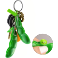 Miniatyrbilde 3 av 5: 5-pakke ertebelg Fidget-leker, klem erte Edamame erte Popper nøkkelring nøkkelring