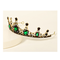 Miniatyrbillede 3 af 3: Vintage Grøn Rhinestones Krystal Bryllup Krone Brud Tiara
