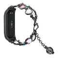 Miniatyrbild 2 av 2: Kvinnors armband Luminous Bead Chain ​för Mi Band 6 Watch Metal Strap för Adj